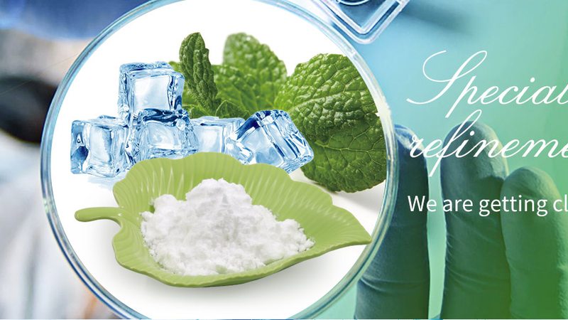 Cooling agent powder on mint leaf - menthol alternatives in 2026